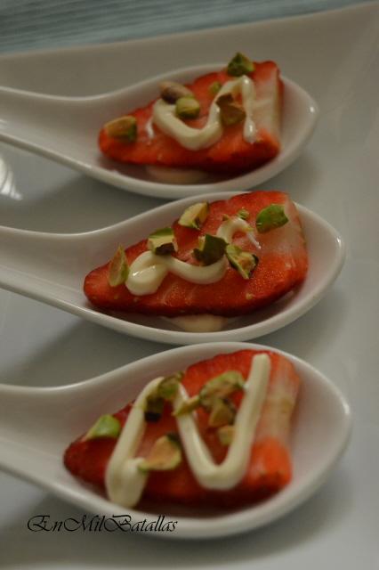 Aperitivo de fresas