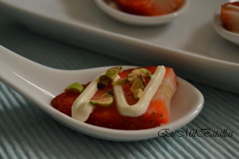 Aperitivo de fresas