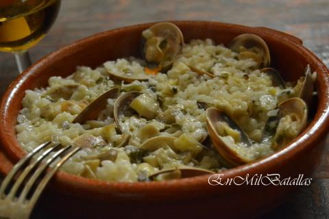 Arroz con almejas y setas - En Mil Batallas