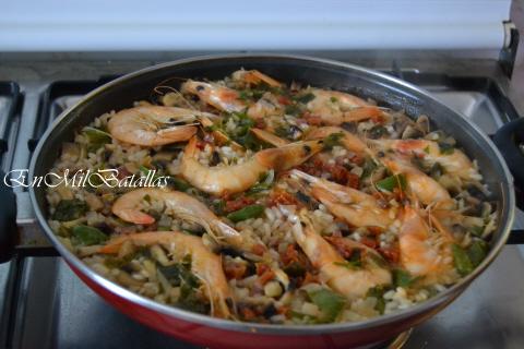 Arroz de langostinos