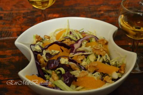 Ensalada de dos coles con naranja