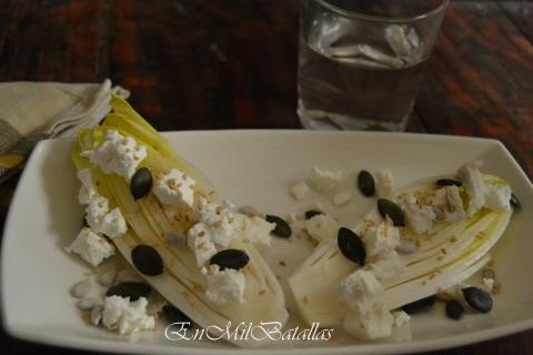 Ensalada de endibias y queso de cabra