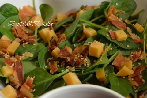 Ensalada de espinacas y queso