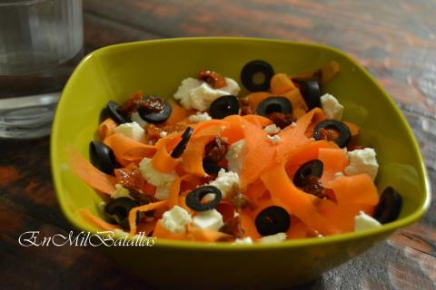 Ensalada de zanahoria y queso de cabra