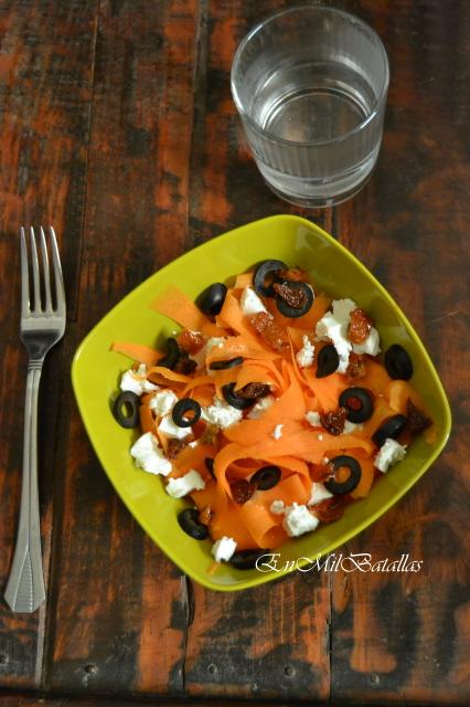 Ensalada de zanahoria y queso de cabra