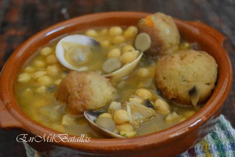 Garbanzos con almejas