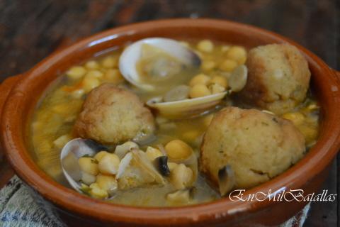 Garbanzos con almejas
