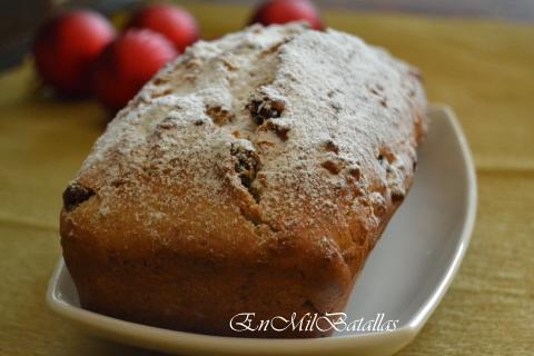 Pan dulce navideño de nueces y arándanos