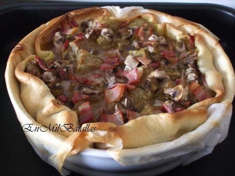 Pastel rústico de carne