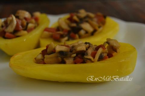 Patatas rellenas de setas