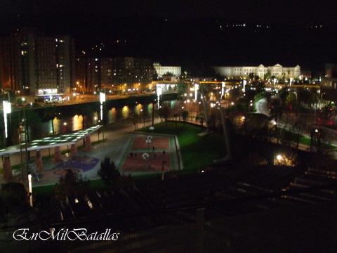 Bilbao de noche,visto desde el Palacio Euskalduna (3ª planta)