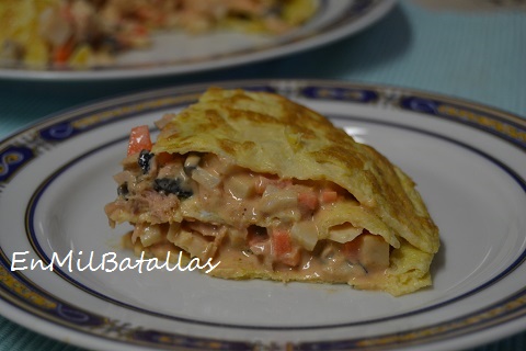 Tortilla rellena en dos pisos - En Mil Batallas