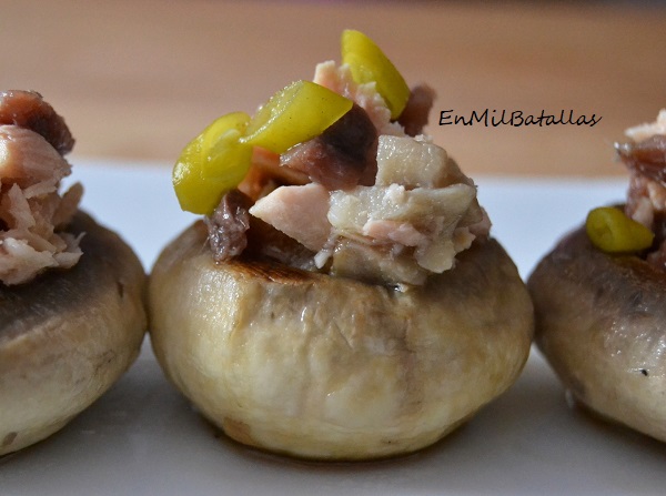 Champiñones rellenos marineros - En Mil Batallas