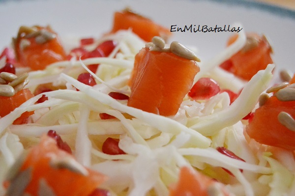 Ensalada de salmón ahumado con pipas - En Mil Batallas