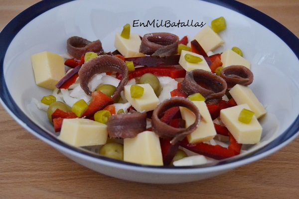 Ensalada picante de anchoas - En Mil Batallas