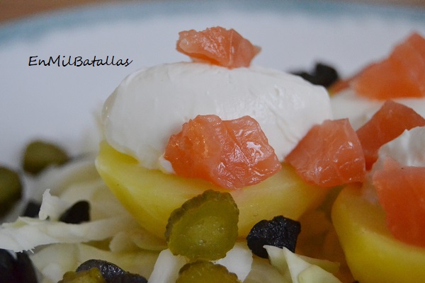 Patatitas con salmón ahumado - En Mil Batallas