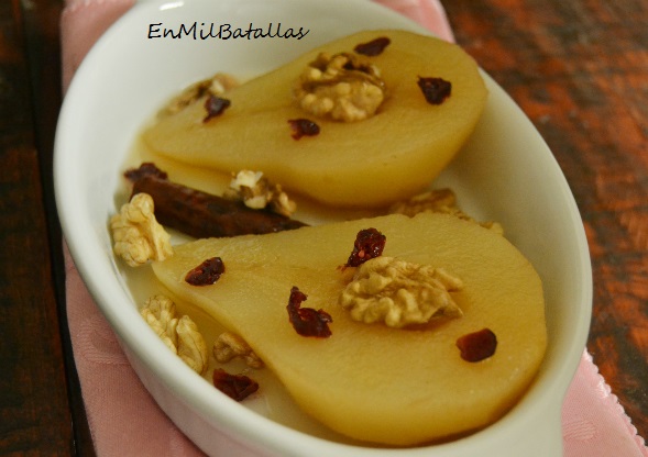 Peras con nueces y miel de romero - En Mil Batallas