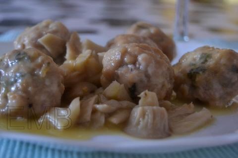 Albóndigas de cerdo y setas