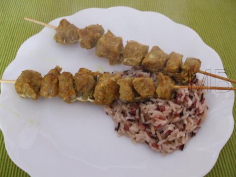 Brochetas de cerdo