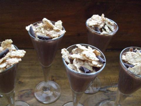Chupitos de chocolate y cereales