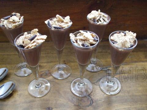 Chupitos de chocolate y cereales