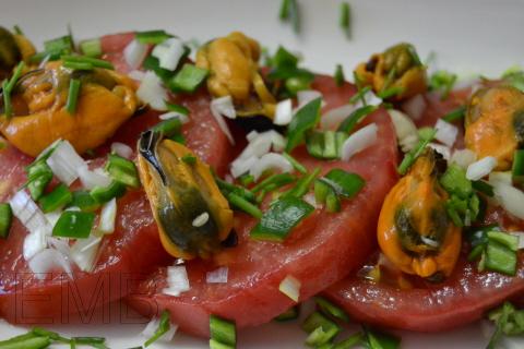 Ensalada con mejillones