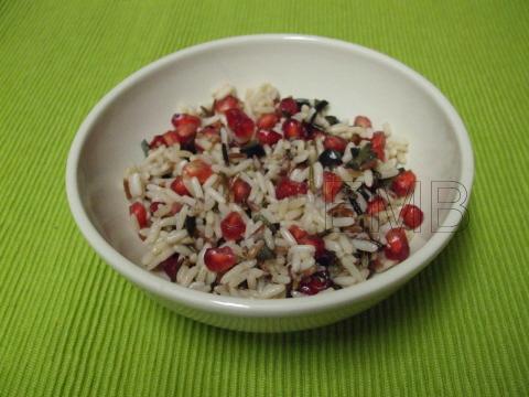 Ensalada de arroz y granada