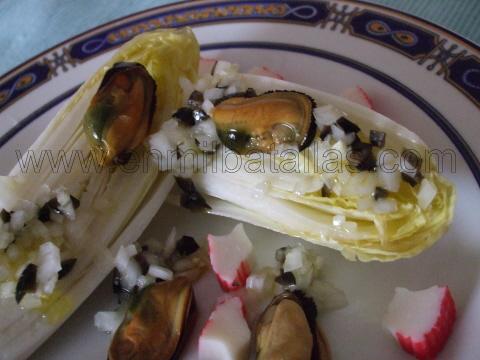 Ensalada de endibias y frutos del mar