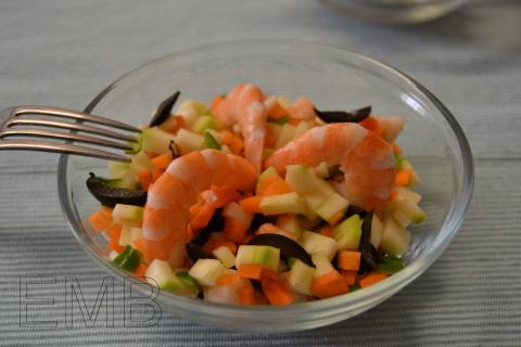 Ensalada veraniega de langostinos - En Mil Batallas