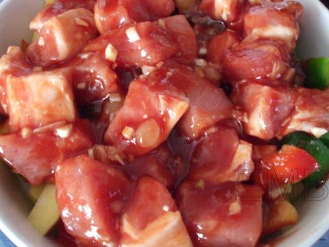 Lomo a la miel con verduritas