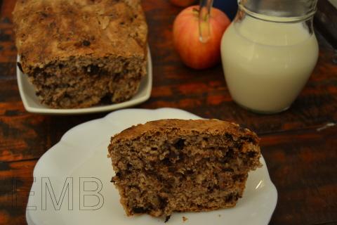 Pan de nueces y chocolate (con masa madre)