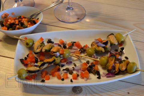 Pinchos de mejillones