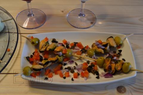 Pinchos de mejillones