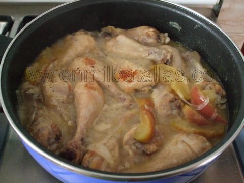 Pollo a la sidra