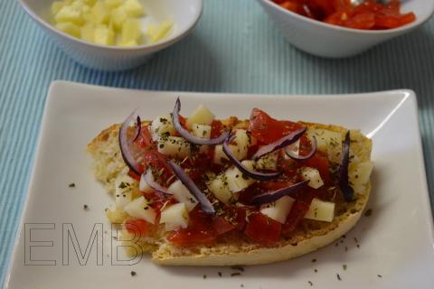 Rebanadas de tomate pata negra