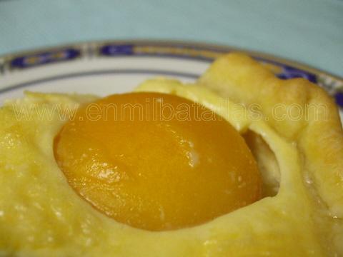 Tarta de melocotón, detalle