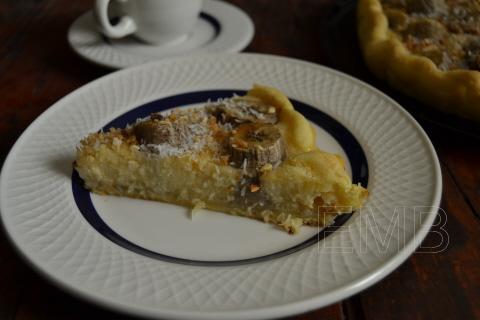 Tarta de plátano y coco