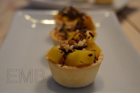 Tartaletas mini de melocotón