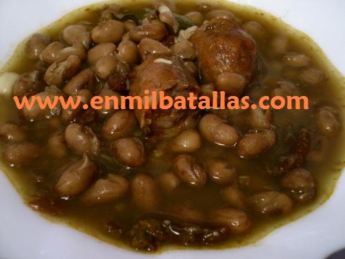 Alubias pintas con chorizo