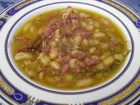 Alubias blancas con jamón