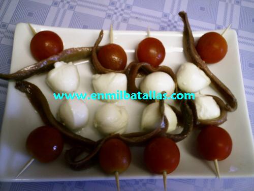 Banderillas de mozzarella