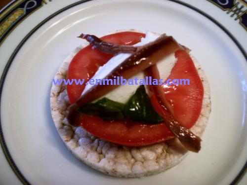 Bocados de torta de arroz a la italiana