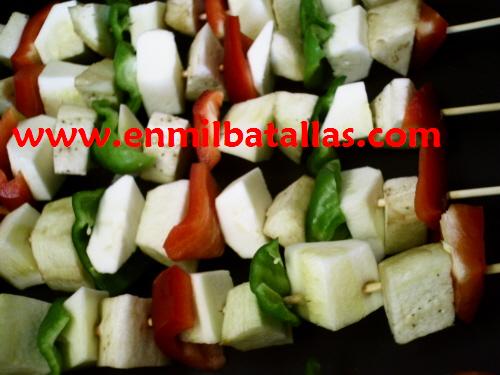 Brochetas vegetales