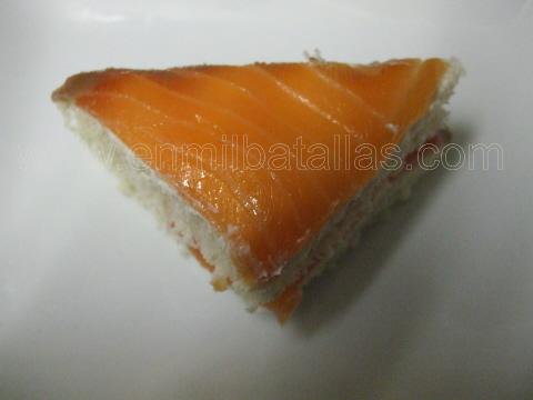 canapés de salmón ahumado