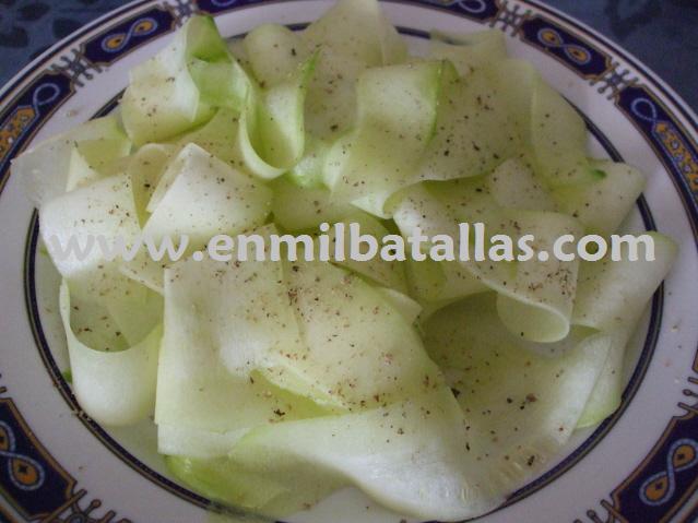 Carpaccio de calabacín
