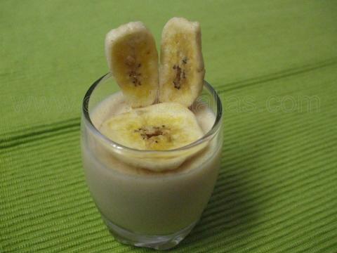 Chupitos de plátano y vainilla