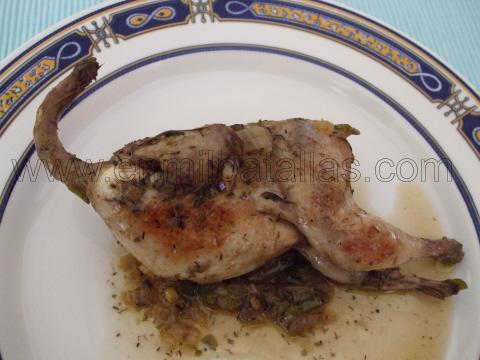 Codornices estofadas