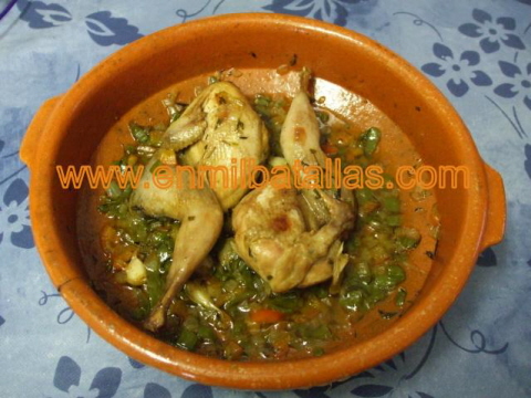 Codorniz a la cazuela