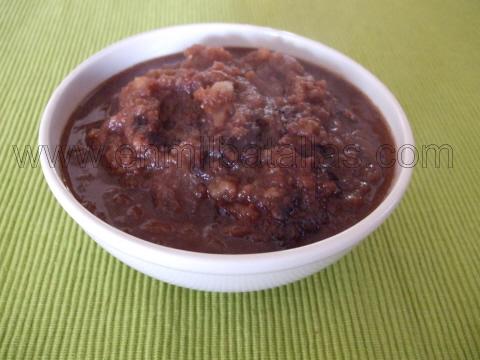 Compota de manzana al chocolate