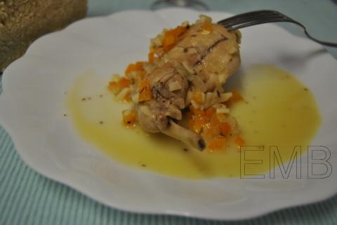 Conejo estofado a las hierbas provenzales